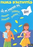 Je m'exerce en grammaire-conjugaison-orthographe-vocabulaire CE1 : Fiches d'activités