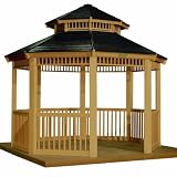 Suncast G1212WG Gazebo with Wood Grain Finish, 12 By 12 Feet