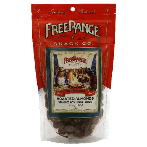 Free Range Almonds with Bragg Aminos, 6-Ounce Package (Pack of 6) by Free Ranges