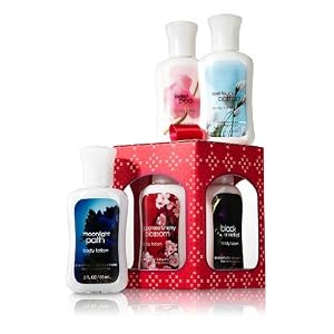 Bath and Body Works Japanese Cherry Blossom, Sweet Pea, Sea Island Cotton, Black Amethyst and Moonlight Path Body Lotion Gift Set
