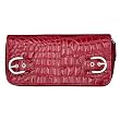 Merona Crocodile with Buckle Double Zip Around - Red