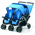 Foundations Quad Four Child Stroller, Blue