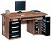 Jahnke Walnut And Black Computer Surf Line Desk
