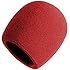 On Stage Foam Ball-Type Mic Windscreen, Red