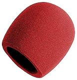 On Stage Foam Ball-Type Mic Windscreen, Red