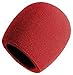 On-Stage Foam Ball-Type Microphone Windscreen, Red
