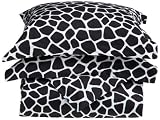 Cheap Deals on  Regal Collection 300 Thread-Count Giraffe Print Full/Queen 3-Piece Duvet Set, Black/White  for Sale