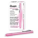 Pentel Clic Eraser Grip, Retractable Eraser, Pink Barrel, Box of 12 (ZE22P)