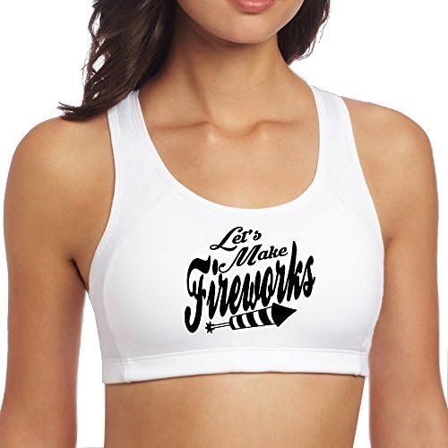 Let's Make Fireworks 4th-of-July Freedom Workout Sport Bra No Pad Bra