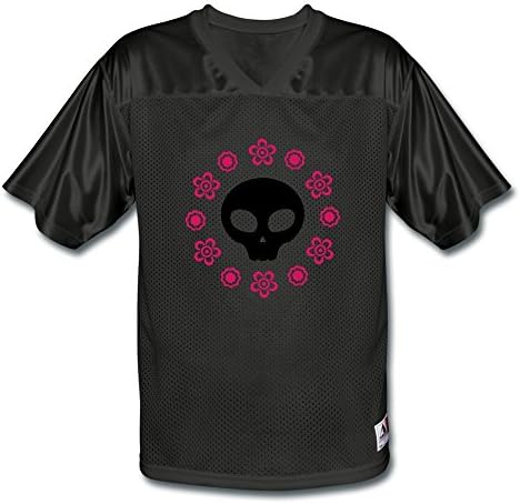 FQY Men's Baby Skull Football Jerseys M Black