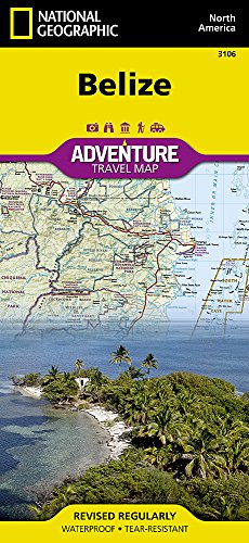 belize national geographic adventure map