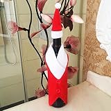 私の家族クリスマス赤ワインボトル バッグ サンタ クロース クリスマス装飾-B