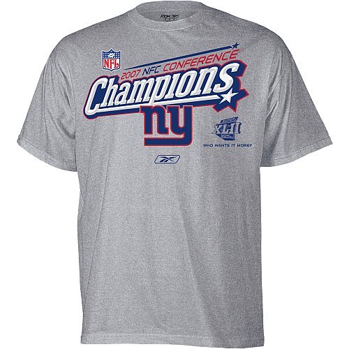 Buy Reebok New York Giants 2007 NFC Conference Champions Locker Room T-Shirt by Reebok