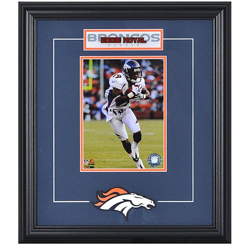 Mounted Memories Denver Broncos Eddie Royal Framed Photo and Plate