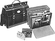 New Bugatti Black Leather Briefcase Laptop