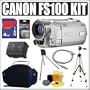 Canon FS100 Flash Memory Camcorder + Deluxe Outfit - Canon ACANFS100K2