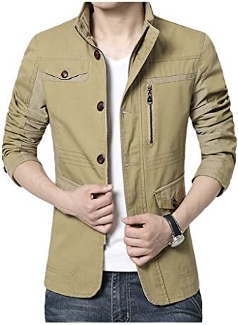 Northar Men's Casual Slim Collar Cotton Jacket Windbreaker