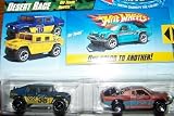 Hot Wheels Color Shifters Desert Race Off Track Blue Yellow Humvee Truck Twin/Two Pack