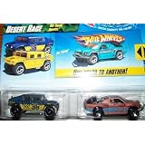 Hot Wheels Color Shifters Desert Race Off Track Blue Yellow Humvee Truck Twin Two Pack
