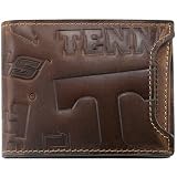 Fossil Tennessee Volunteers Brown Leather Shut Out Bifold Wallet