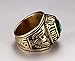 United States Navy Rings,Marine Corps,USMC,Stainless Steel Gold Plated Green CZ Stone