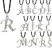 Cute Alphabet Silver Pendants R - Pendant size is about 3/4' (18MM) - Comes with 16 inch Japanese silk cord necklace with silver clasp & fittings - Hand set with quality CZ crystals. Beautifully designed and hand polished to a very high jewellery standard. Packed in a velvet pouch