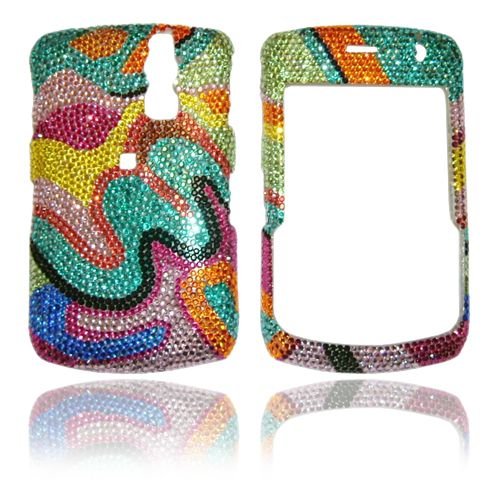 Blackberry 8300 Genuine Swarovski Crystal (7ss) Multi Color Design Faceplate Cover Case