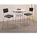 Coaster Retro Fountain Style Bar Table with White Top and Chrome Finish