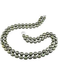 Sterling silver 8-9 MM Freshwater Cultured Pearl Strand, 17.5"