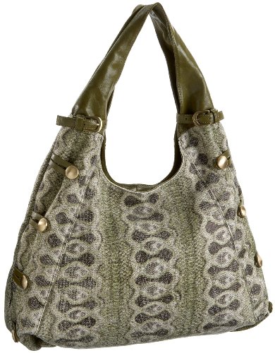 Co-Lab by Christopher Kon Tabita Python-Print Hobo with Button Trim
