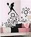 Tennis Girls Vinyl Wall Decal Sticker Art Black (18