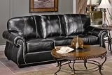All Leather Sofa in Dark Chocolate - 9834DC-3
