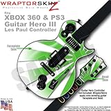 Rising Sun Green WraptorSkinz Skin fits XBOX 360 & PS3 Guitar Hero III Les Paul Controller (GUITAR N