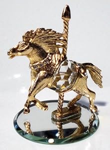 Crystal Carousel Horse made with Swarovski Crystal