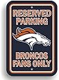 NFL Denver Broncos Plastic Parking Sign
