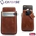 CAPDASE iPhone4 専用 スマートポケット レザーケース コールID, ブラウン/ブラック SLIH4-S381