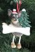 Chihuahua Black/Tan Dog Dangling/Wobbly Leg Christmas Ornament