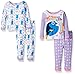 Disney Little Girls' Toddler Finding Dory 4-Piece Pajama Set, Blue, 3T