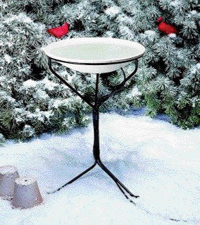 API 970 20-Inch Diameter Heated Bird Bath with Metal Stand