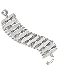 Leslies Sterling Silver and Ruthenium-plated Bracelet
