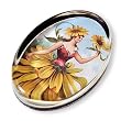 Sunflower Maiden - Oval Glass Paperweight