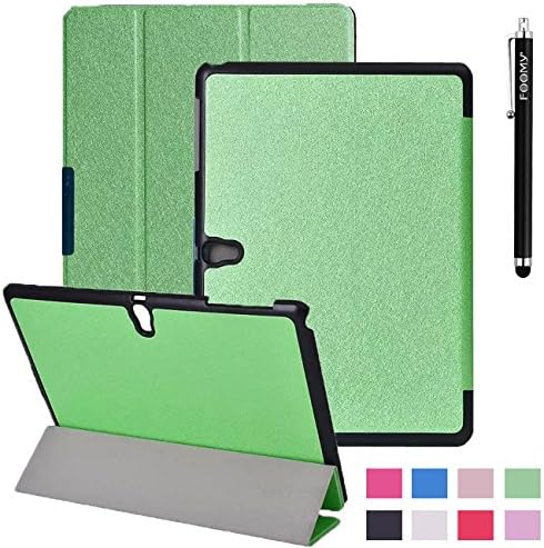 FOOMY Samsung Galaxy Tab S 10.5 Case(SM-T805/SM-T800),Classical Silk lines Design,Ultra Slim Lightweight Smart-shell Stand Cover Case with Auto Sleep/Wake (Green)