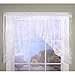 Commonwealth Mona Lisa Bridal Lace Rod Pocket Curtain Swag in White