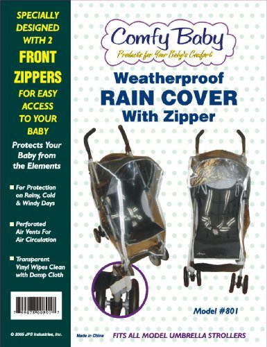 <br />Stroller Rain Cover w/ Zipper By Comfy Baby
