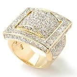 Sterling Silver / 14K Gold or Rhodium Buckle Cubic Zirconia Ring