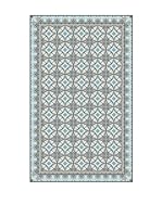 Huella deco Alfombra Bañada en Vinilo (Gris/Azul Celeste)