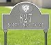 Chicago Bears Pewter and Silver Personalized Address Lawn Plaque