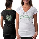 NBA Touch by Alyssa Milano Boston Celtics Women's In The Bleachers T-Shirt - White-Black (Small)