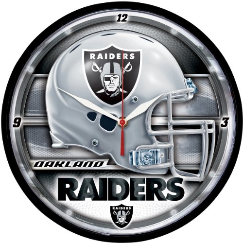 NFL Oakland Raiders Round Clock