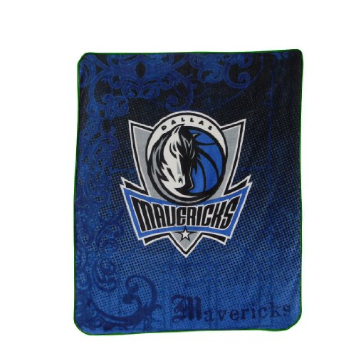 NBA Dallas Mavericks Super Soft Plush Thermal Blanket / Fleece Couch Throw - Blue & Black